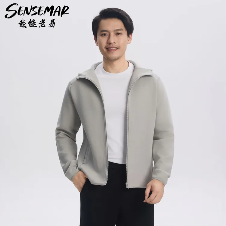 【液氨八明治连帽外套】Sensemar 男士秋冬户外拉链针织夹克CT831