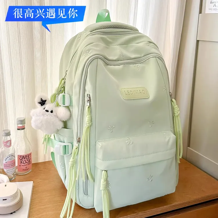 初中生书包ins高颜值女小学生1-3年级专用12-18岁减负护脊双肩包商品图