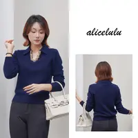 [alicelulu]时尚气质宽松长袖毛针织衫精致有格调S1035370K