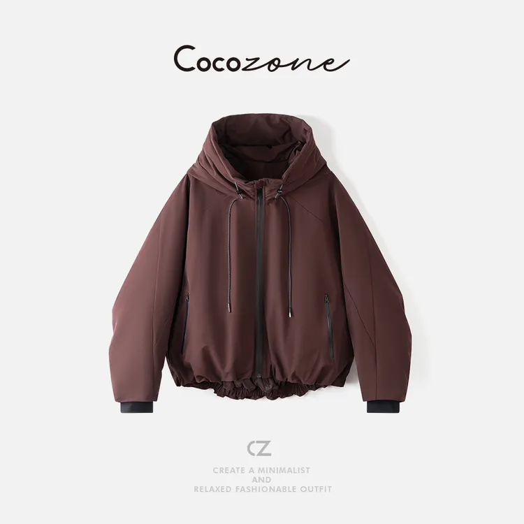 COCO ZONE 刘一一“科鲁达95鹅”简约连帽户外感鹅绒服 CD2A2140