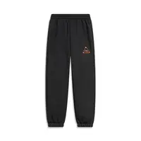 李宁运动生活系列女小童加绒舒适保暖宽松束脚卫裤YKLT300-B品