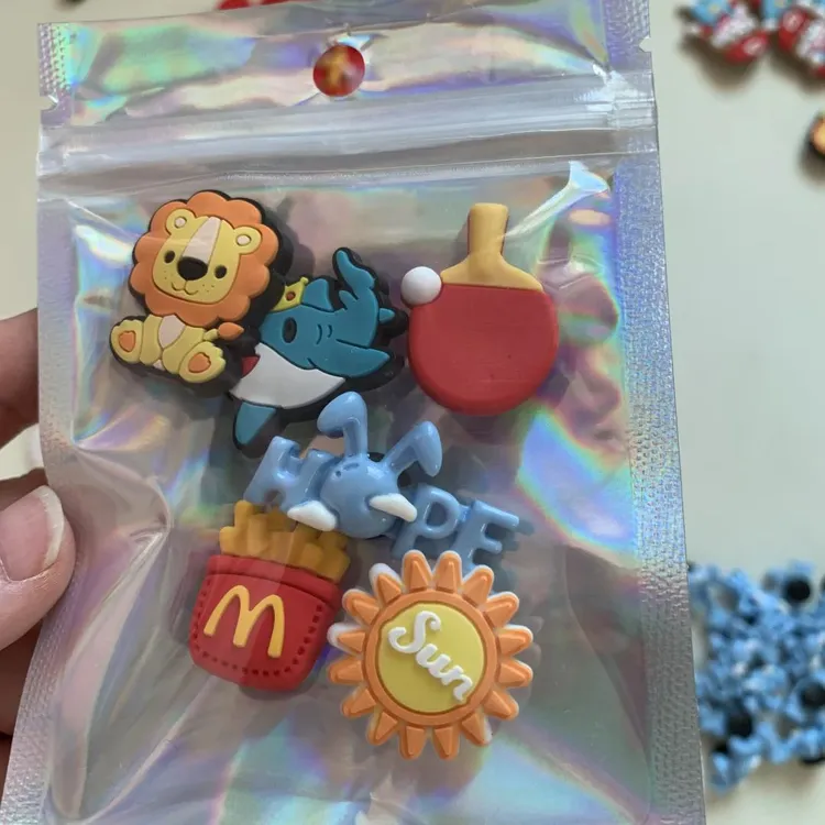 莎头组合周边洞洞鞋配饰卡通鞋扣薯条派立体DIY鞋花装饰噜噜