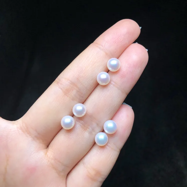 【云上叙】18K金淡水珍珠耳钉-多样性发一件-6mm-V45154-P（商城）