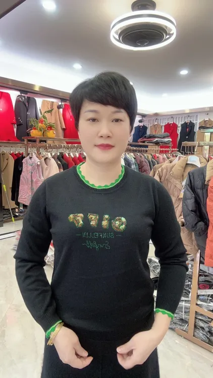 【燕珍时装】秋冬新款623时尚百搭圆领潮流保暖长袖羊毛衫