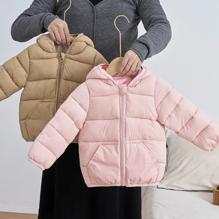 儿童轻薄羽绒棉服宝宝短款棉袄男女童连帽棉外套【建议身高+20拍下