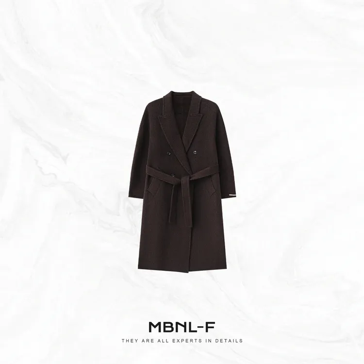 MBNL-F "密织绵羊毛大衣" 老钱感复古减龄大衣 秦磊XM-XDY6562