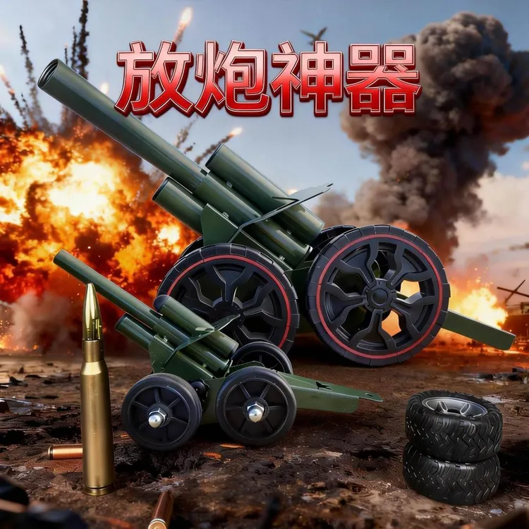 二踢脚发射支架防蹿火鞭炮发射器网红意大利炮模型双响炮神器
