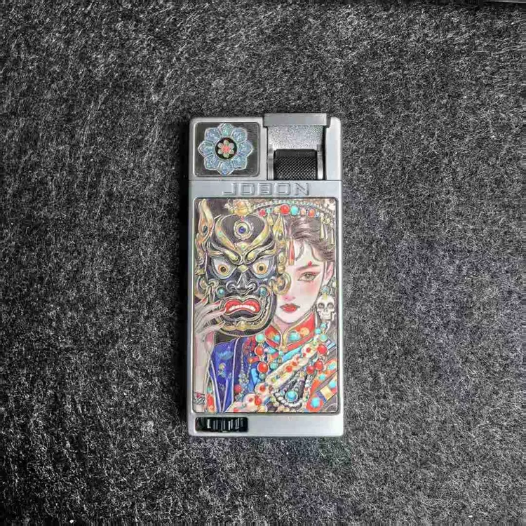 中邦扎基拉姆充气扁火防风高档打火机创意个性复古送男友礼物潮