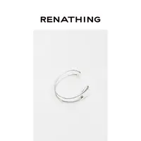 合金手镯 【RENATHING】水滴双圈开口手镯