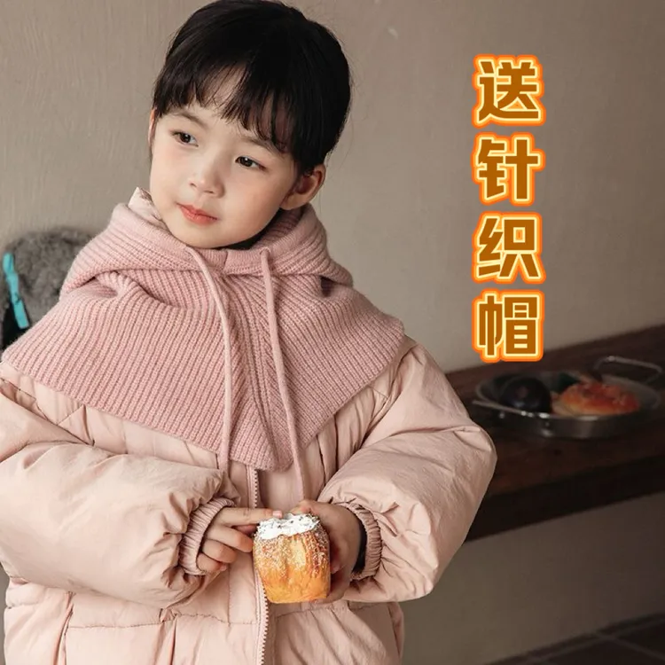 女童洋气加厚棉服冬季短款立领韩版纯色儿童加厚新款保暖加绒外套
