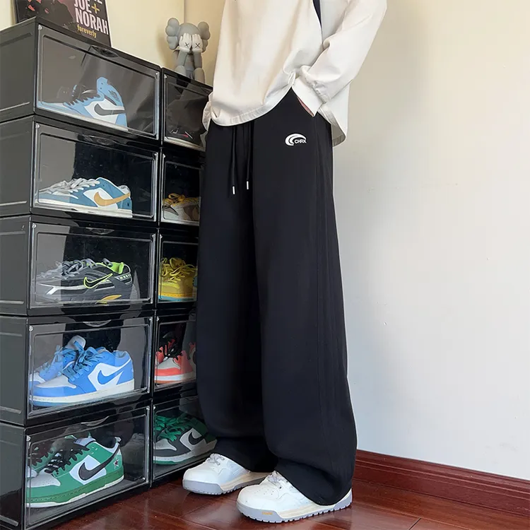 霄桂姿青少年长款休闲直筒裤秋季潮流宽松百搭男生运动卫裤男裤子