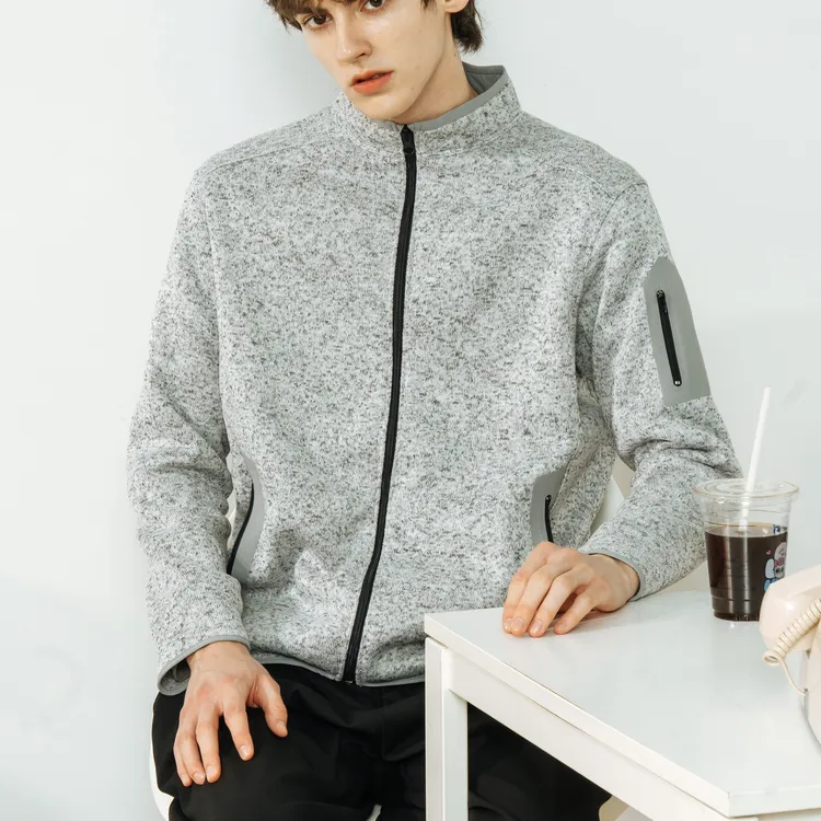 UTIMUS抓绒夹克开衫拉链衫蓄热保暖外套休闲立领户外Knit Fleece