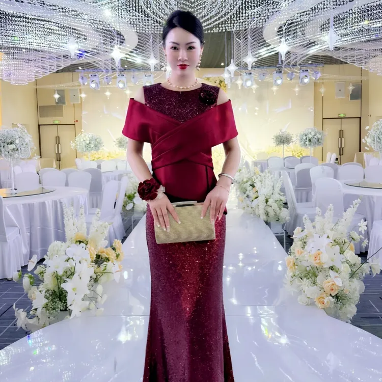 欧妃媛丈母娘礼服24003显瘦气质修身优雅高贵轻奢婚宴鱼尾长款