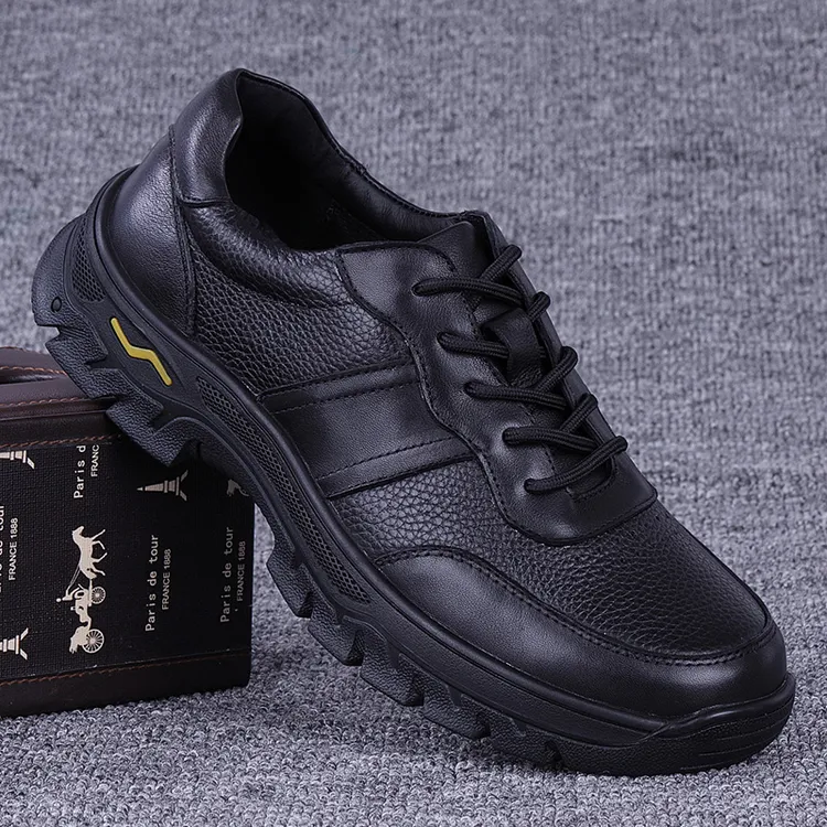 CATIA SELI秋冬新款男鞋真皮透气头层牛皮运动鞋厚跟软底休闲皮鞋