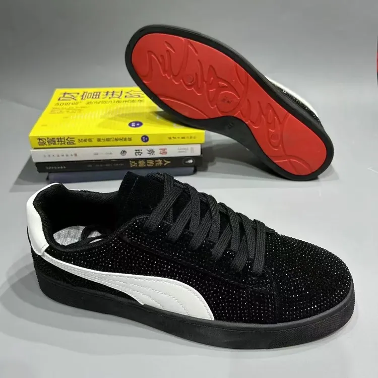 男鞋秋款时尚流苏圆头水钻素面透气休闲板鞋潮流休闲鞋百搭舒适男