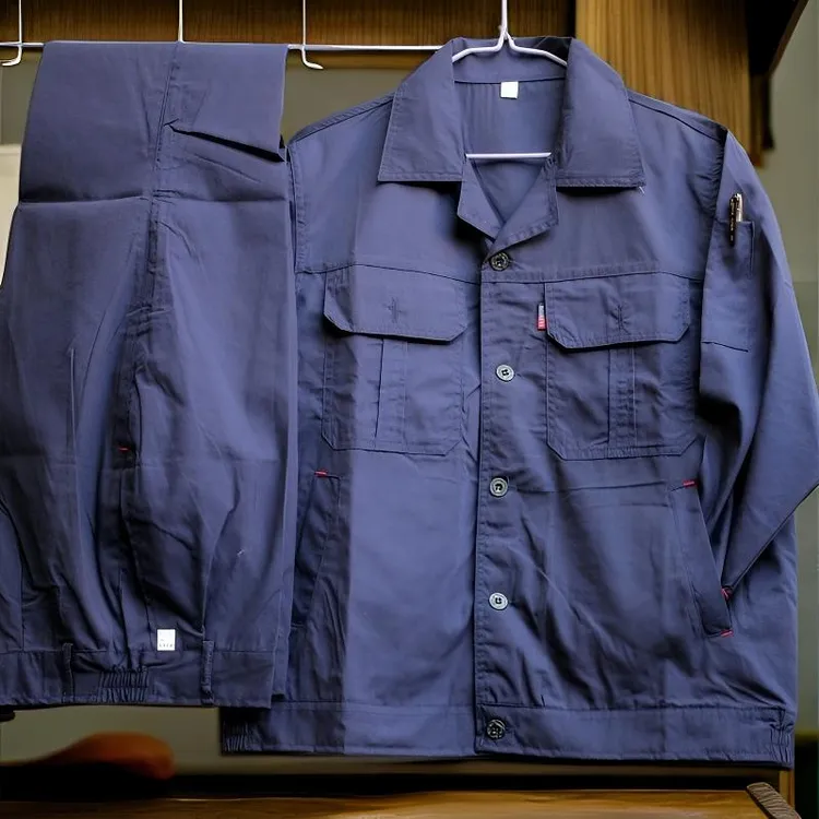 夏季薄款套装多口袋长袖工作服男上衣防晒耐磨透气吸汗劳保服定制