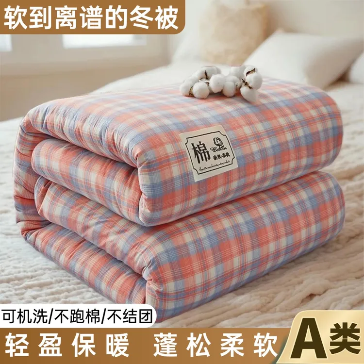 大豆被冬季加厚保暖冬被单人双人学生宿舍被褥子床垫子保暖被子