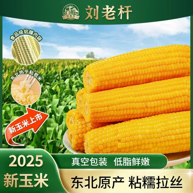 【头茬鲜采】锁鲜铝箔包装东北甜糯新玉米速食黄糯粘玉米甜糯现货