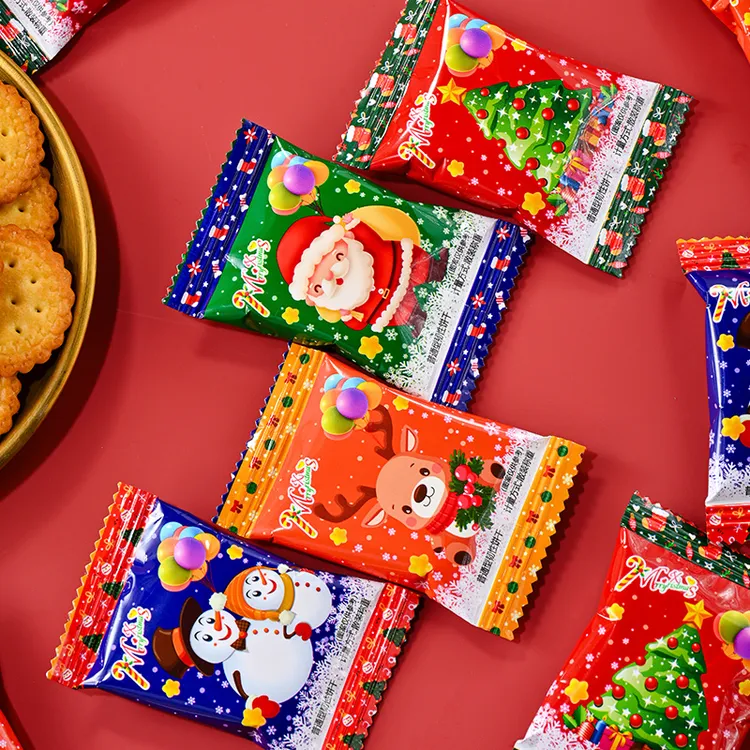 圣诞节饼干独立包装海盐小圆饼网红高颜值送人儿童平安夜礼物零食