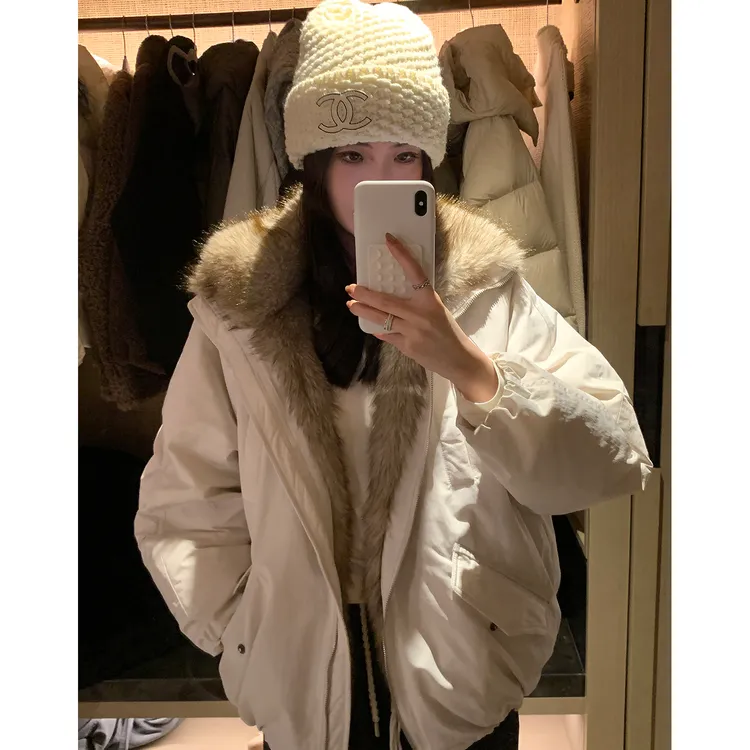 阿一 暖炉派克 花苞廓形羽绒服2025冬季加厚连帽外套