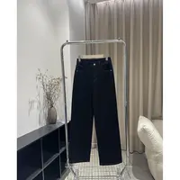 【60126-黑金色】M.T.X家 秋款弹力直筒裤 刺绣设计