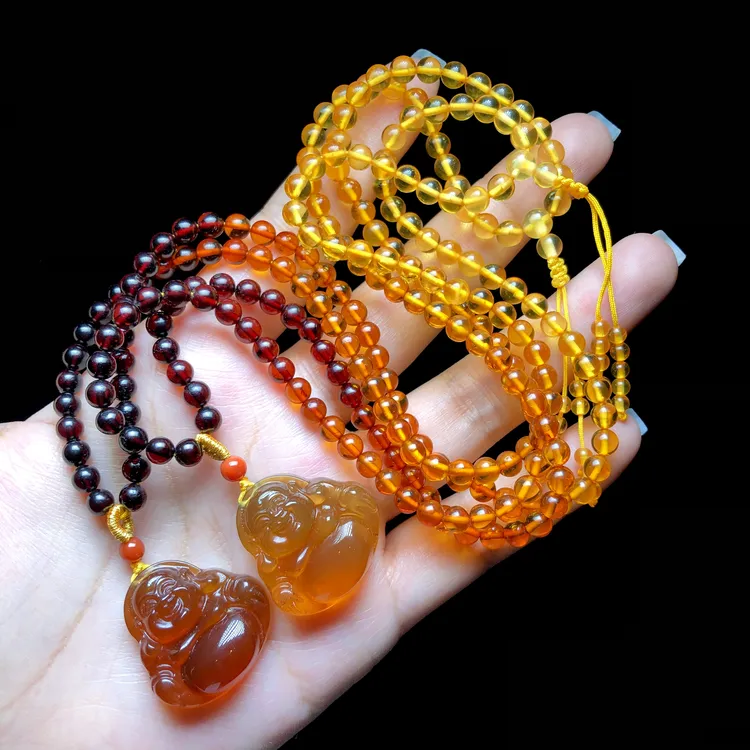 【云上叙】琥珀项链-多样性发其一-V30748-M（甄选）