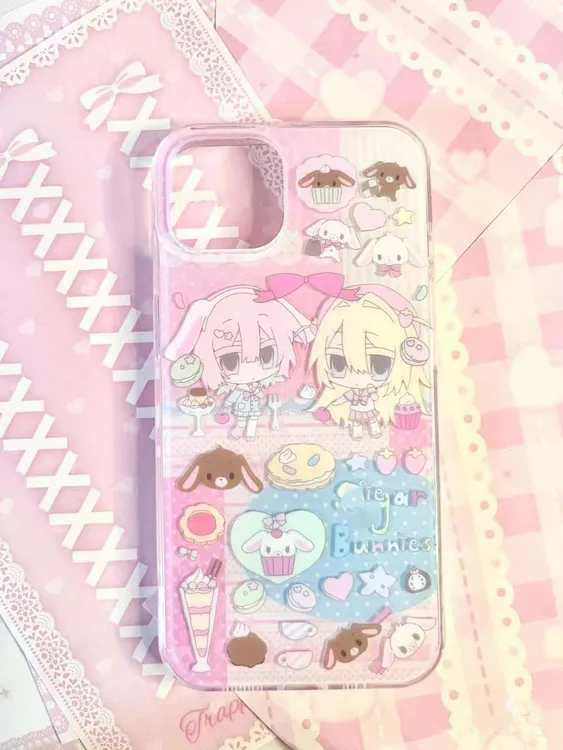 IMD甜品兔适用iphone16苹果15果冻手机壳小米OPPOVIVO荣耀一加
