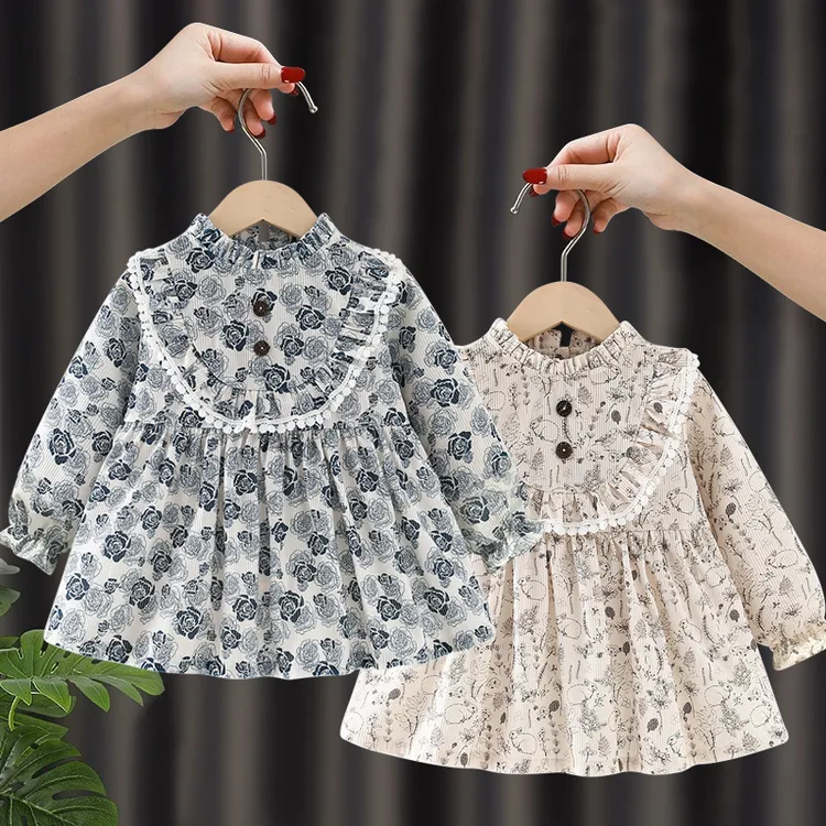 罩衣儿童1到3岁秋冬外穿防脏小公主围裙防水宝宝吃饭围兜婴儿反穿