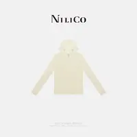NILICO【栀子花】白色运动风连帽百搭卫衣