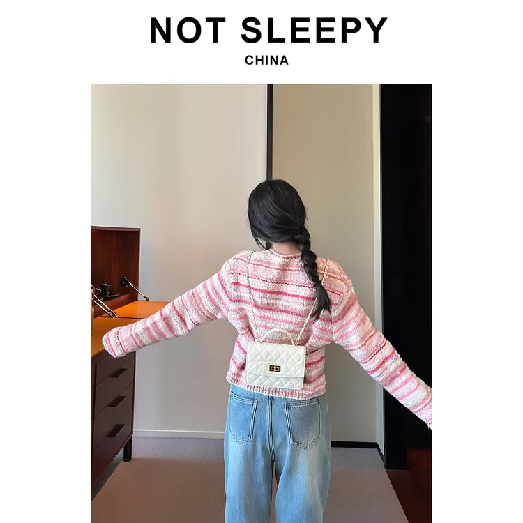 【不睡觉商店】双肩包小香风菱格链条迷你小背包真皮白色休闲小书包