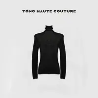 【沫言】冬季新款高领显瘦细闪修身上衣 YY734