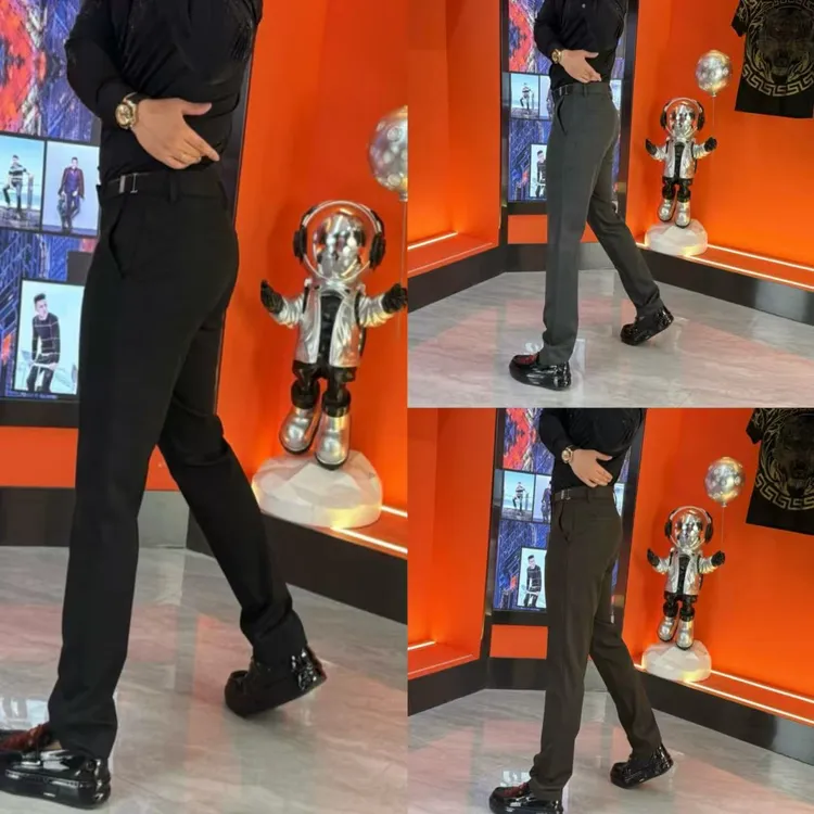 秋季新款绅士风时尚休闲男裤潮流高品质男士小脚西裤-66125