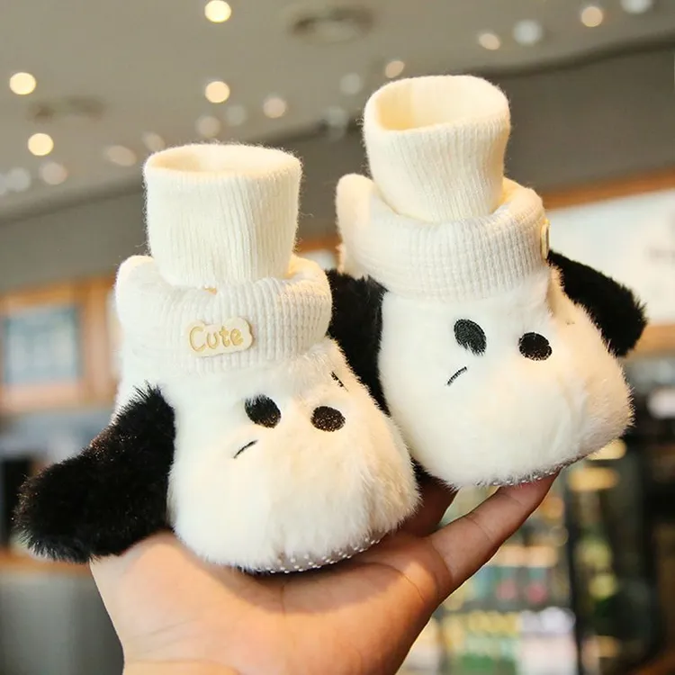 婴儿冬季加绒鞋0-12个月宝宝步前鞋防掉加绒加厚冬季男女宝宝鞋