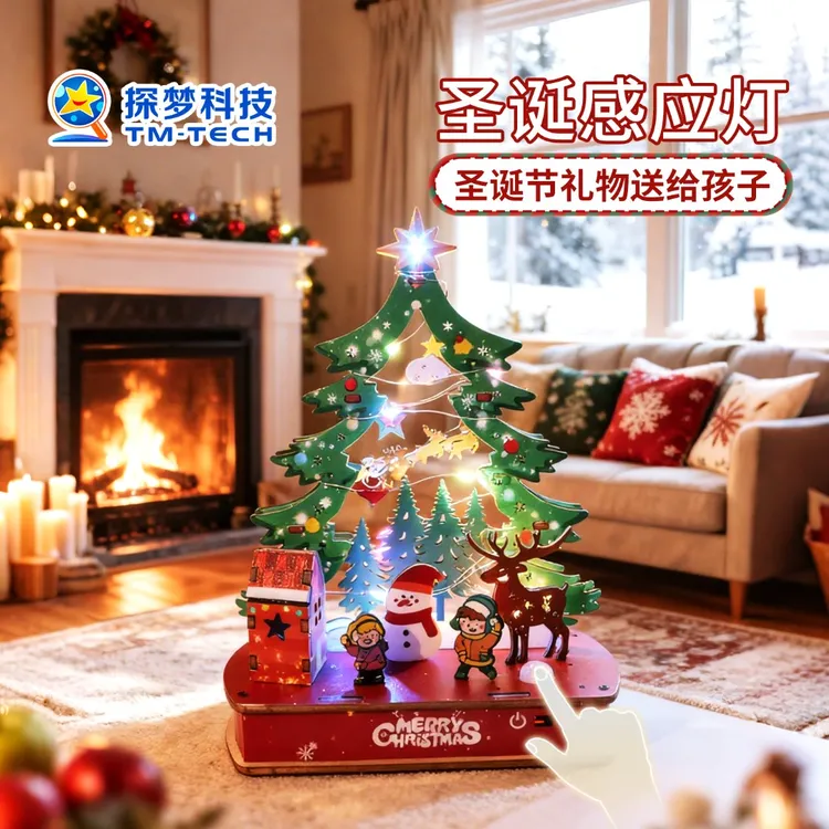 圣诞节礼物送给孩子手工感应灯摆件2025新款节日氛围装饰小夜灯
