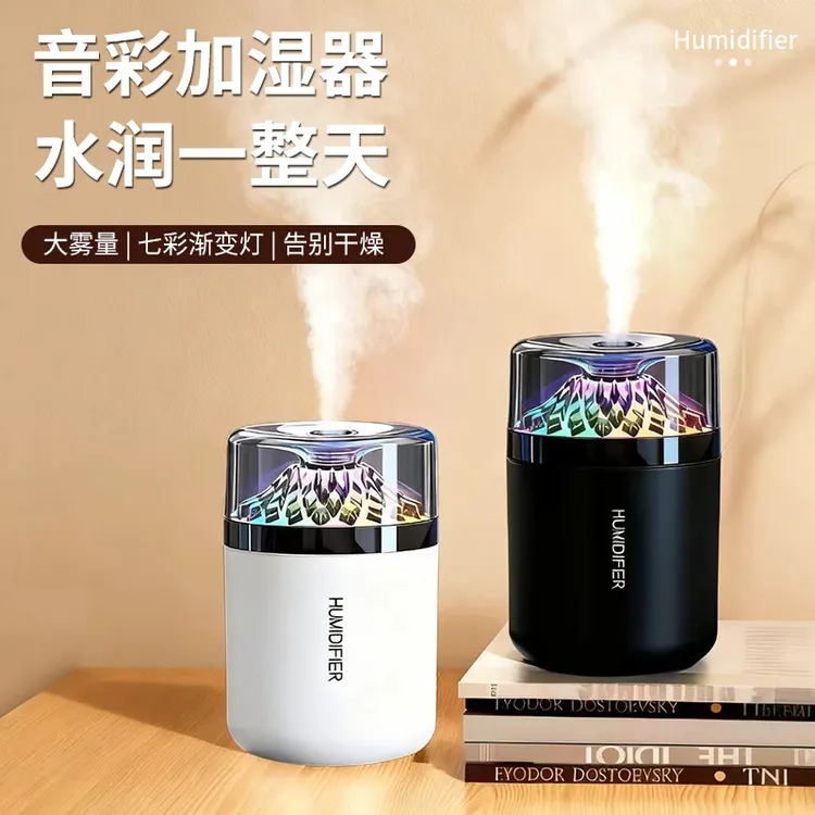 2025便携多场景家用办公室车载跑马灯便携小加湿器迷你插电小型