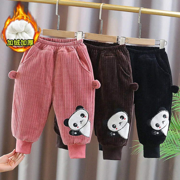 宝宝棉裤一条过冬加绒加厚儿童裤子男童运动裤外穿冬款小童保暖裤