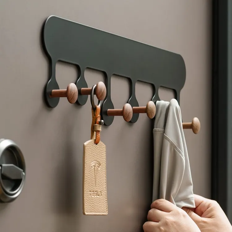 强力磁吸挂钩入户门挂衣架防盗门挂衣钩挂包架免安装磁吸置物架