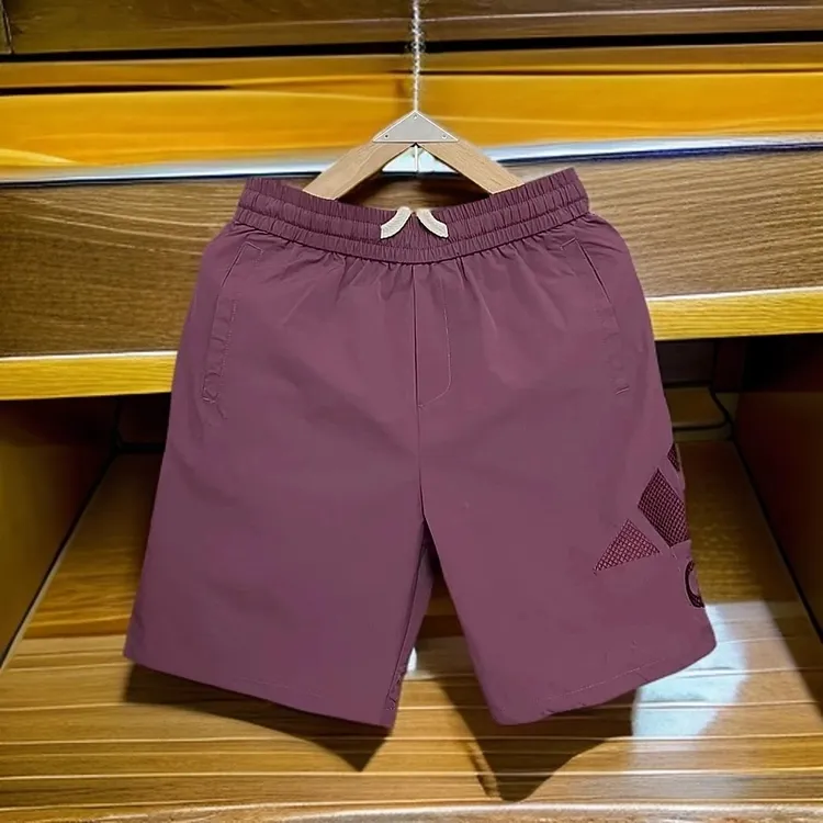 夏季男士新款潮牌短裤刺绣时尚休闲运动百搭宽松透气户外沙滩裤