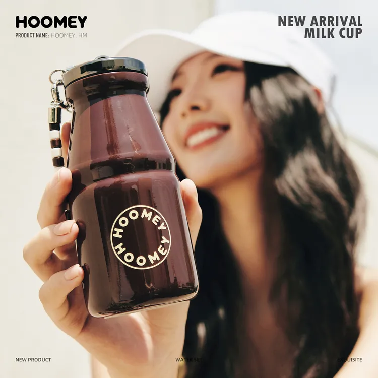 HOOMEY牛奶杯小巧保温杯便携水杯女高颜值杯子2025新款口袋杯礼物