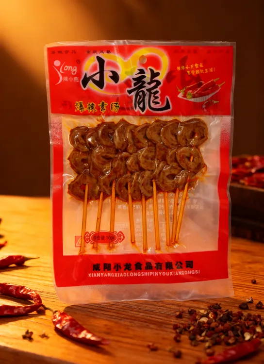 陈小龙爆辣素肠羊肉串面筋8090后怀旧辣条豆制品零食素肉串 