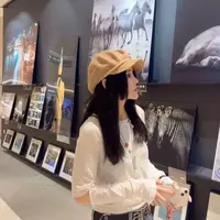 亚麻百搭贝雷帽子