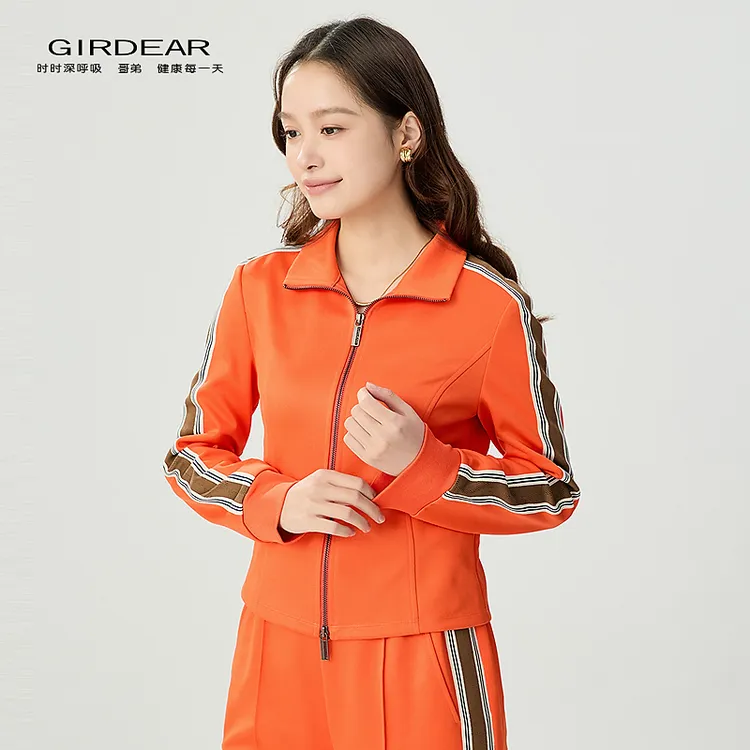 哥弟  品质女装经典百搭舒适减龄休闲校服运动套装140010+110010