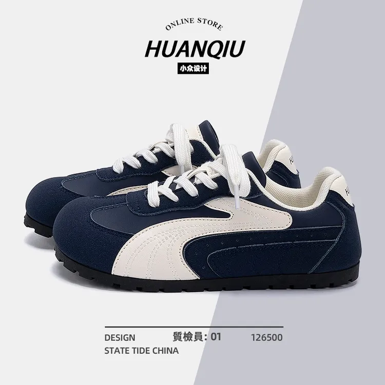 环球复古德训鞋女2025新款秋季百搭休闲板鞋内增高鞋子运动赛车鞋