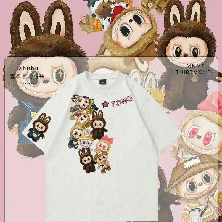 【纯棉】女童夏装短袖t恤2025新款中大童洋气印花拉布卡通上衣儿童T