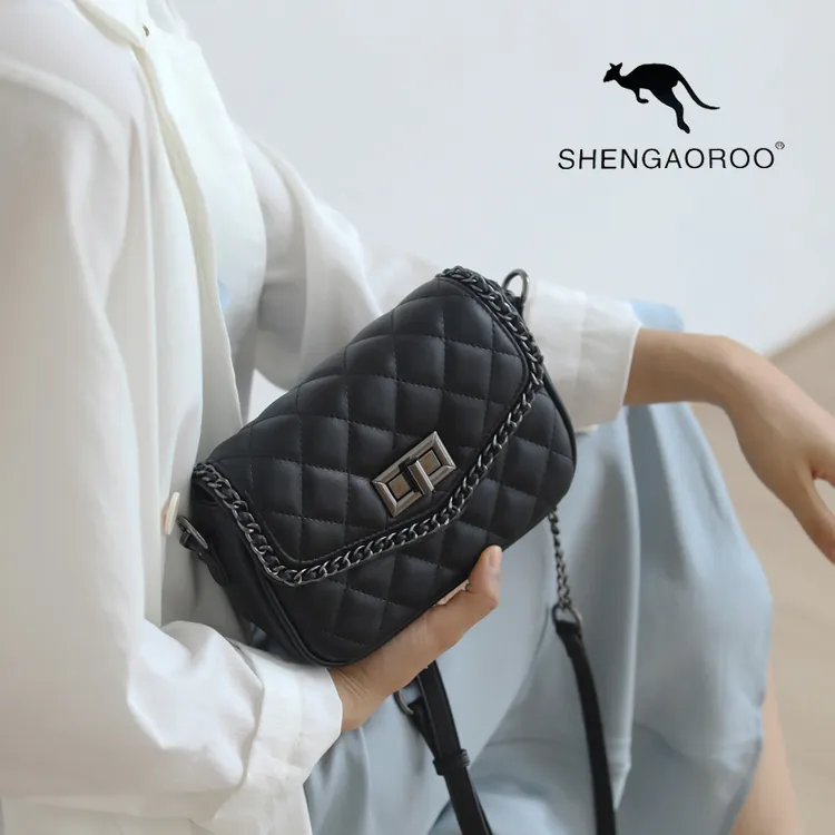 SHENGAOROO-新款2025小众设计百搭质感简约肩包通勤斜跨女包