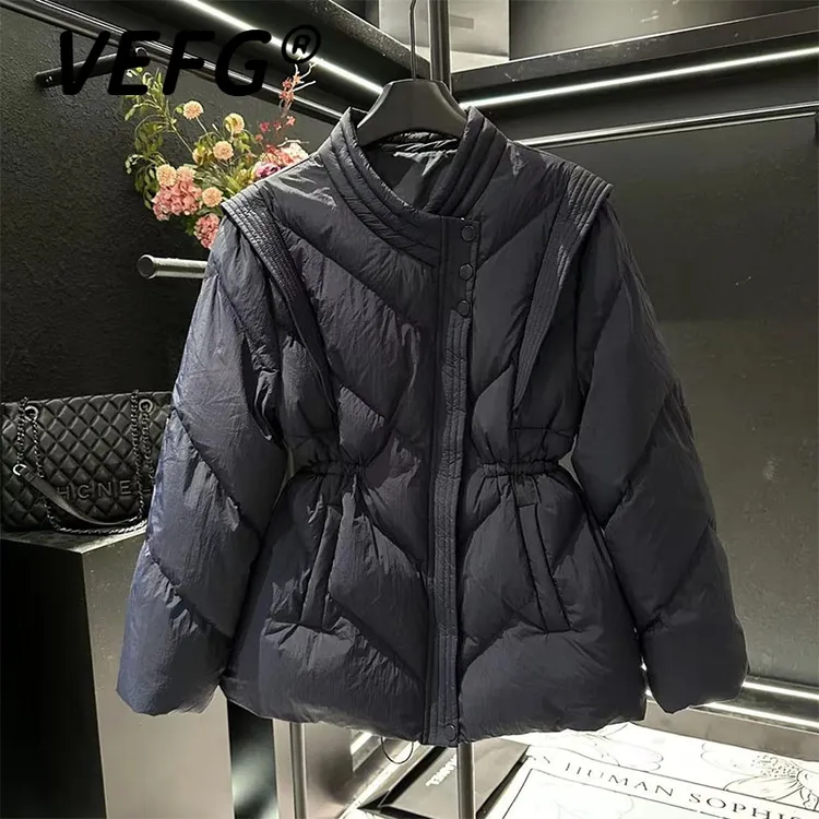 VEFG冬季新款韩系复古厚款棉服女高级时尚百搭保暖独特好看外套女