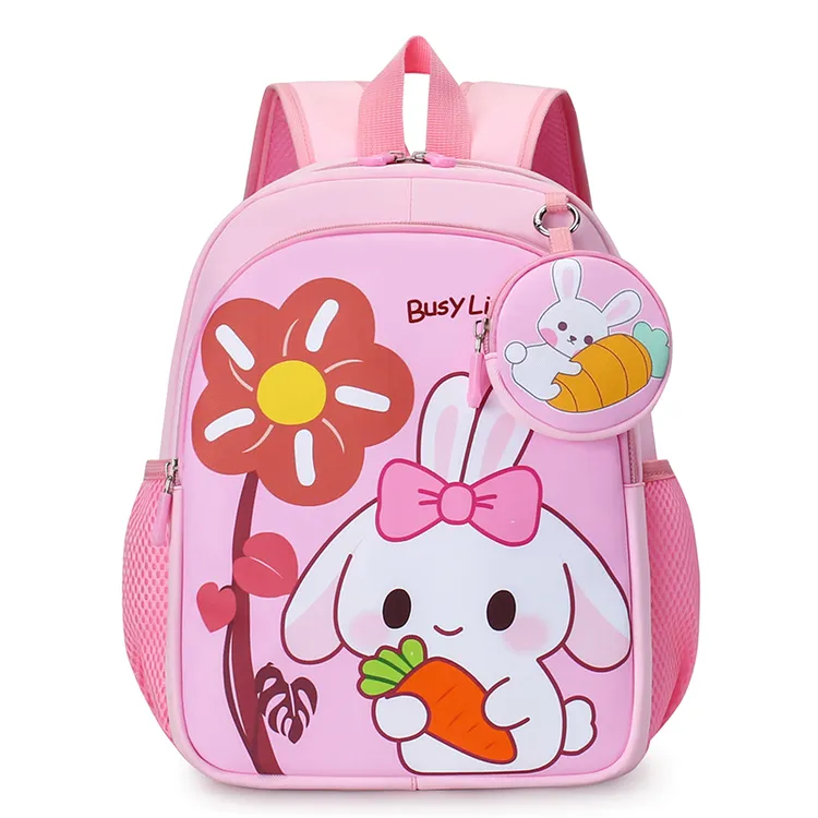 儿童书包女孩幼儿园小中班可爱卡通兔子双肩包男童轻便防水双肩包