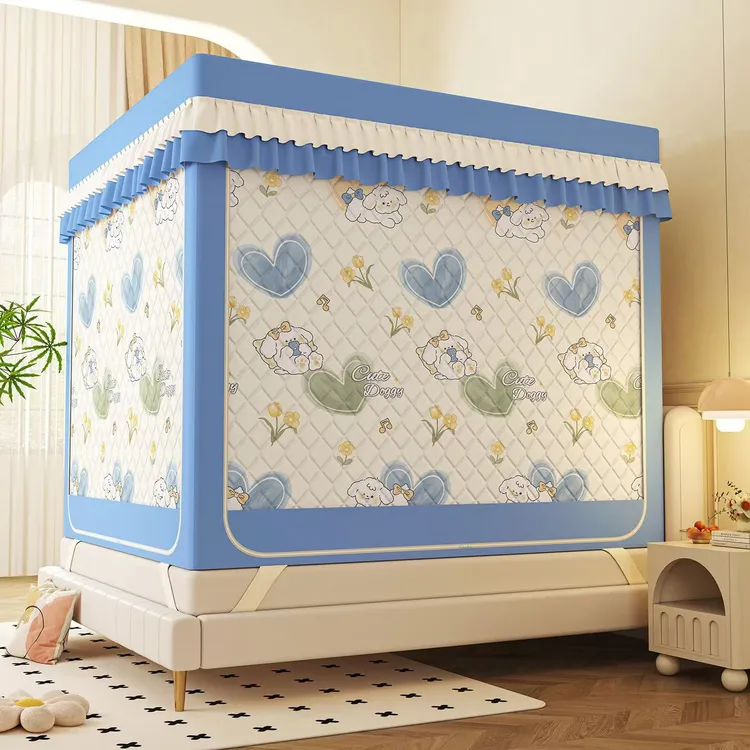 防风保暖通用坐床款拉链款易安装封闭款3门老少皆宜蚊帐