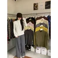 B025#王炸款！韩系半高领内搭长袖女（绵羊毛＋桑蚕丝）