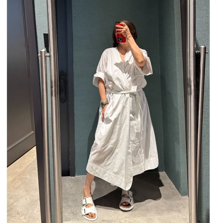 COCOLINDA| 100%棉日系V领系带连衣裙浴袍Q3229
